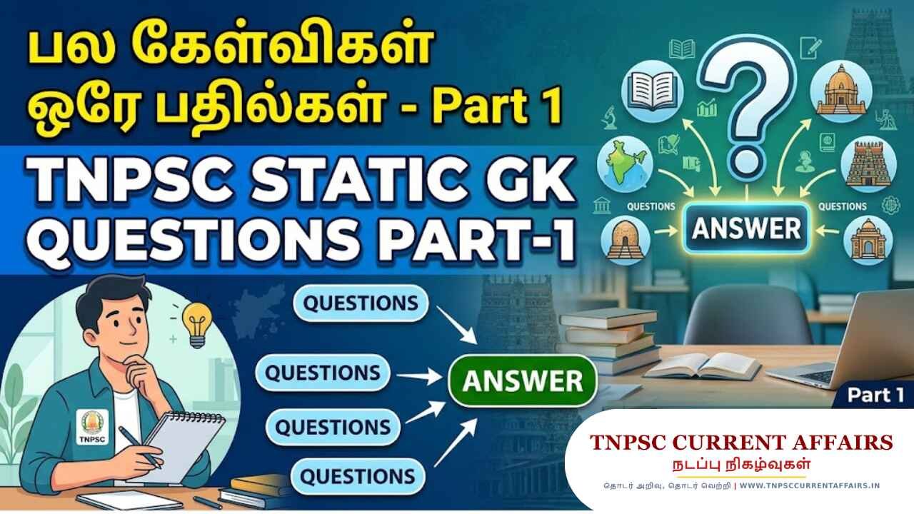 TNPSC STATIC GK QUESTIONS PART-1